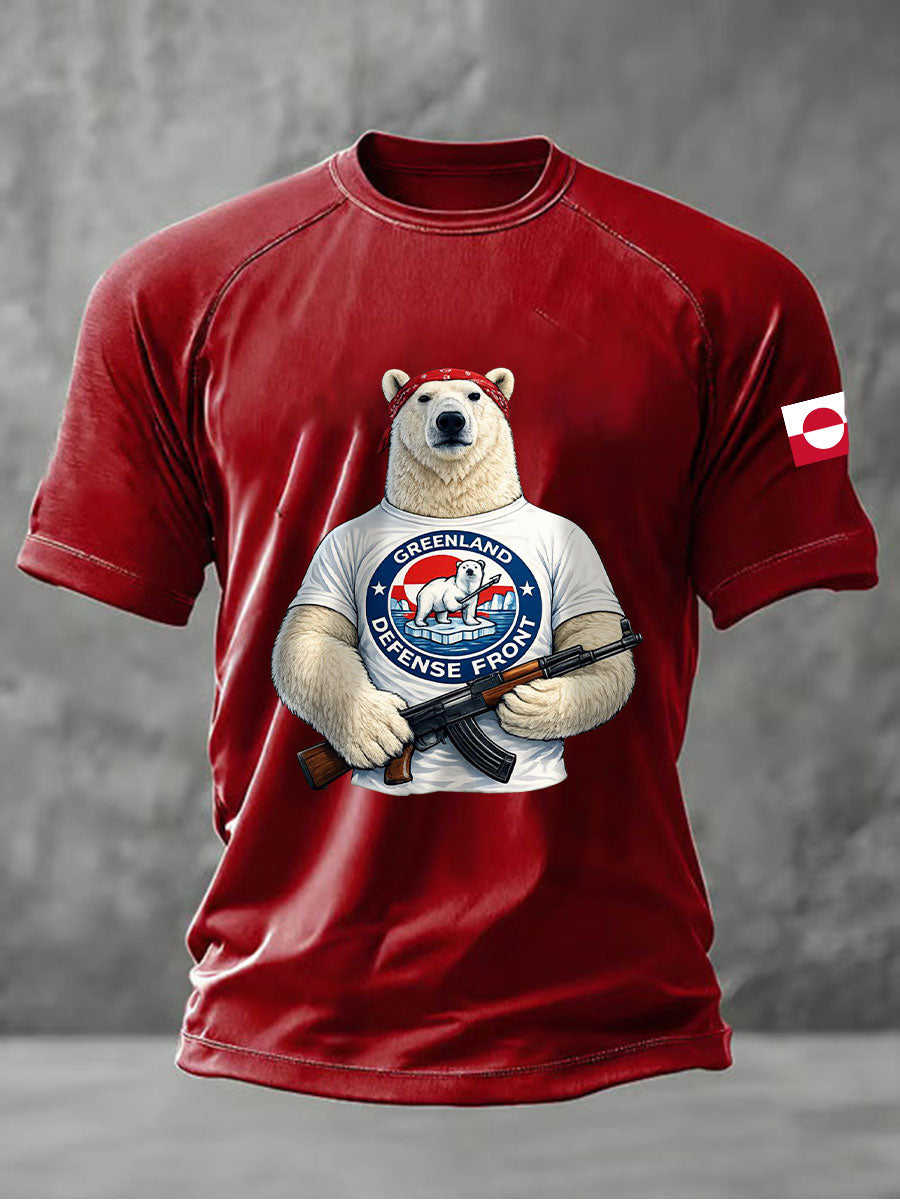 Mænds Grønland trykt Casual T-shirt