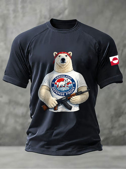 Mænds Grønland trykt Casual T-shirt