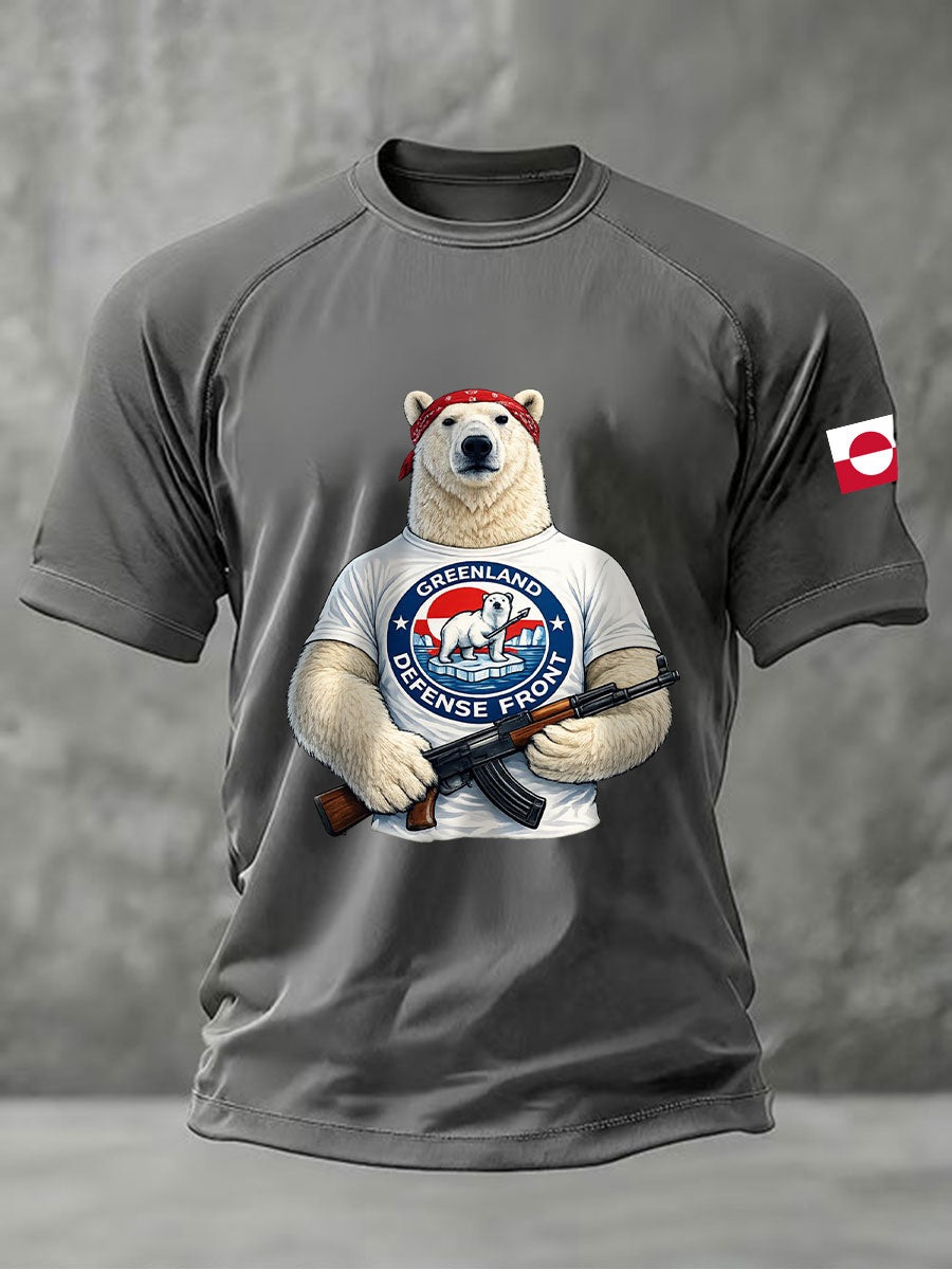 Mænds Grønland trykt Casual T-shirt