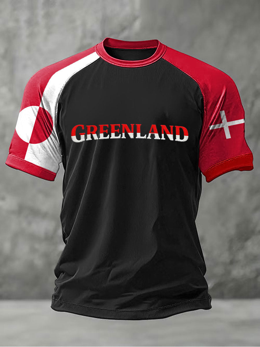 Mænds Danmark Grønland T-shirt