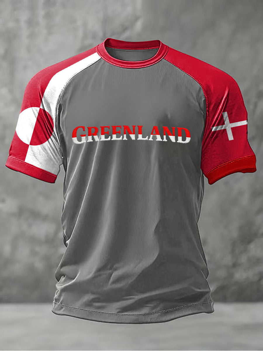 Mænds Danmark Grønland T-shirt