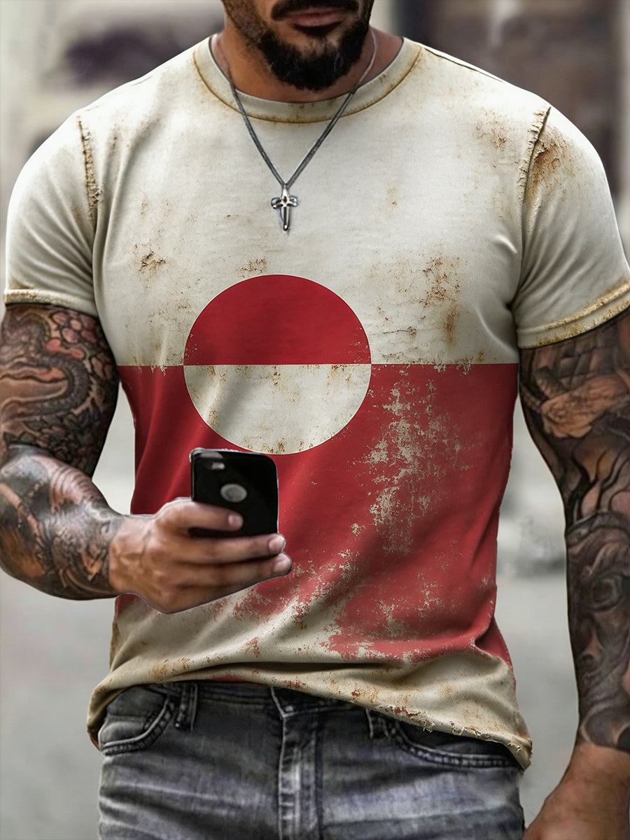 Mænds Grønland Vintage Vasket T-shirt
