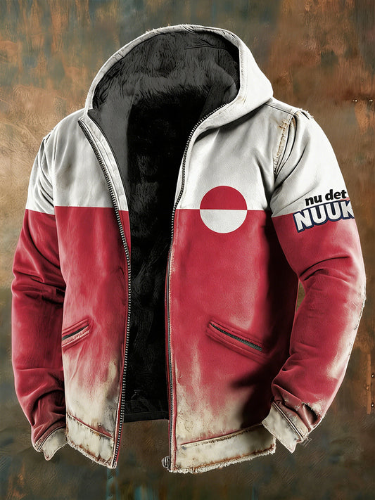 Mænds Grønland Fleece-Foret jakke