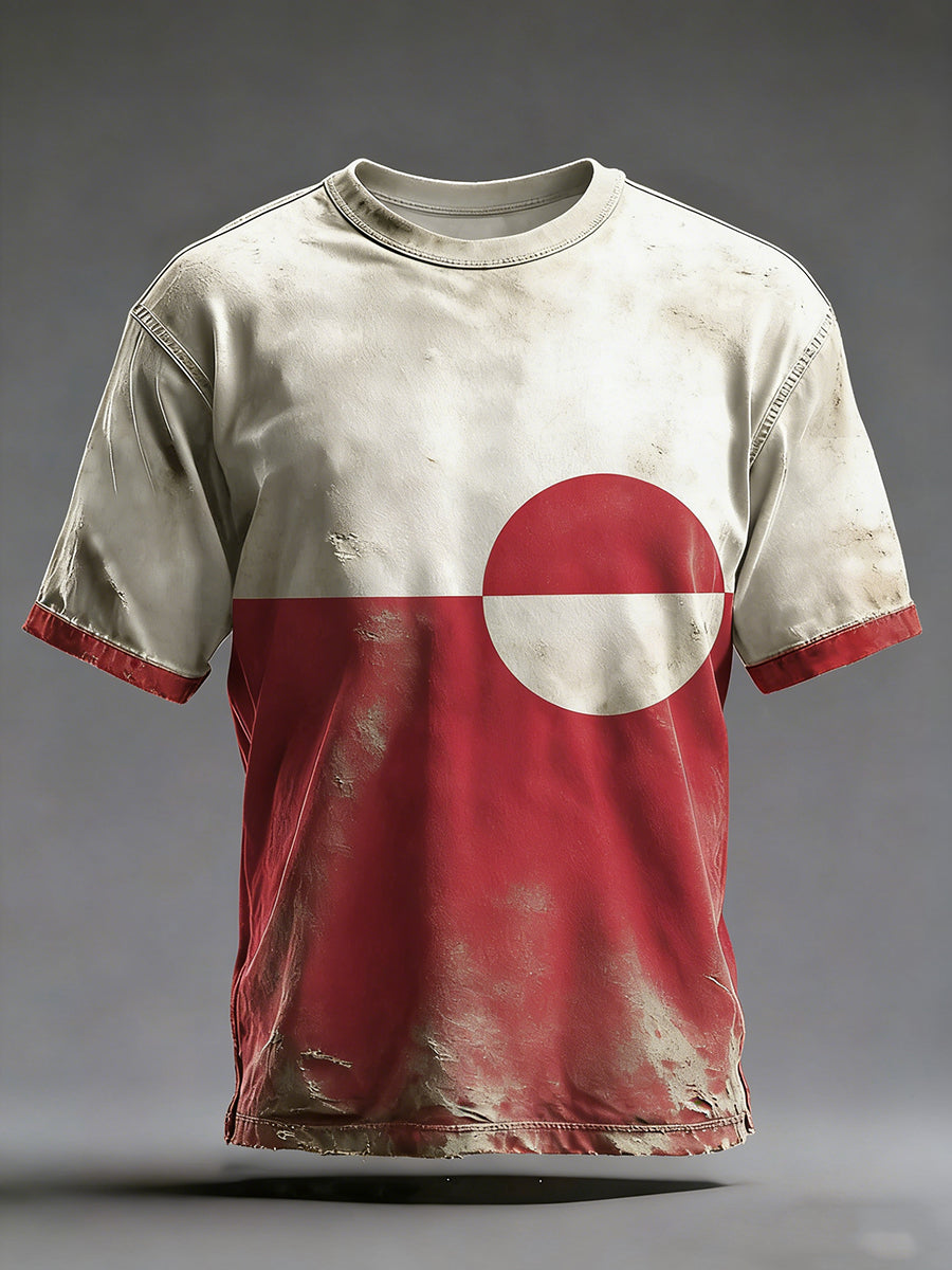 Mænds Grønland Vintage Vasket T-shirt
