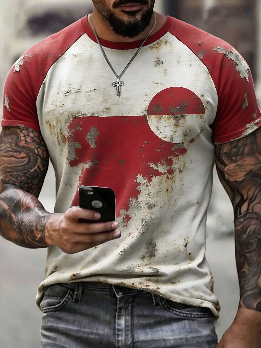 Mænds Grønland Vintage Vasket T-shirt