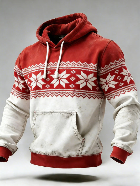 Mænds Grønland Traditionelle opskrifter Print Casual Hoodiee