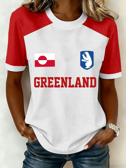 Grønlands inspireret tryk T-shirt