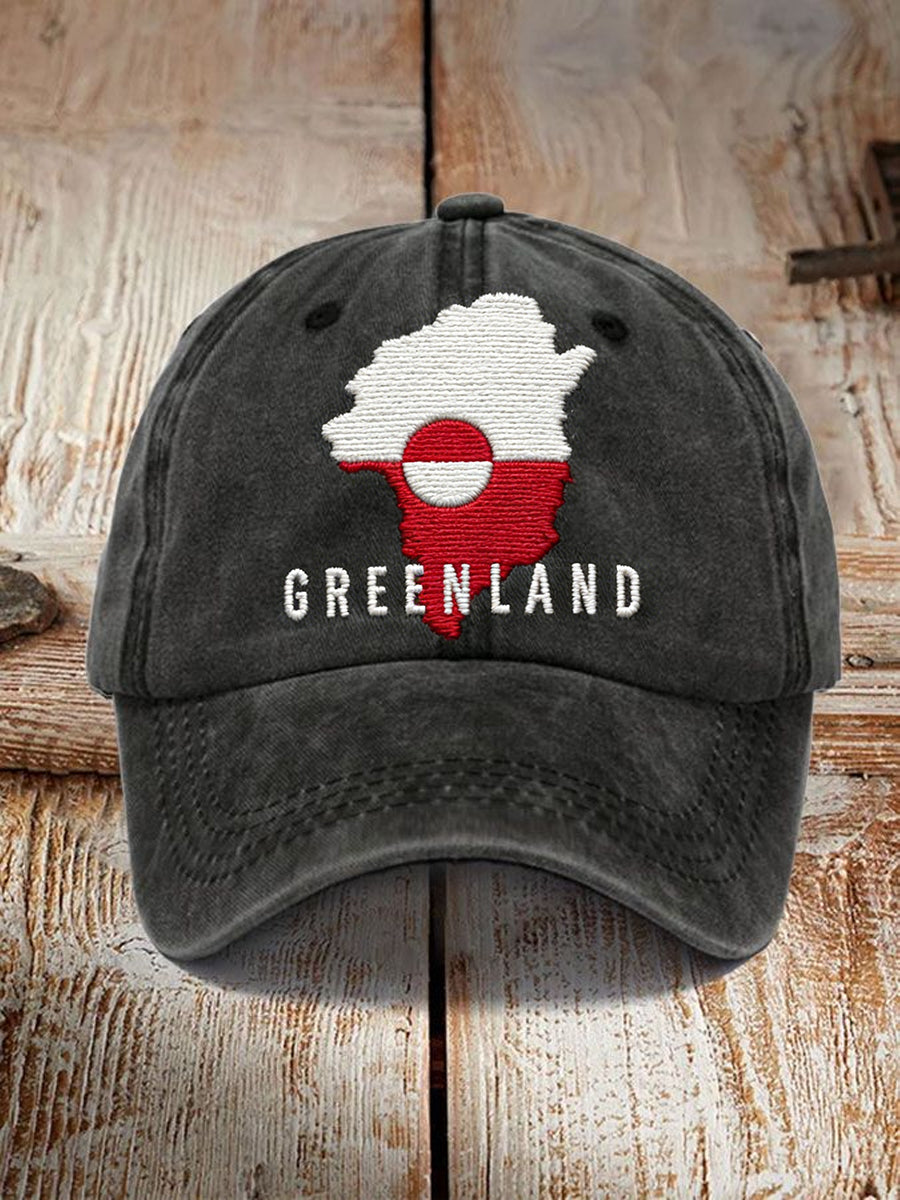 Unisex Grønland Inspireret Broderet Vasket Hat