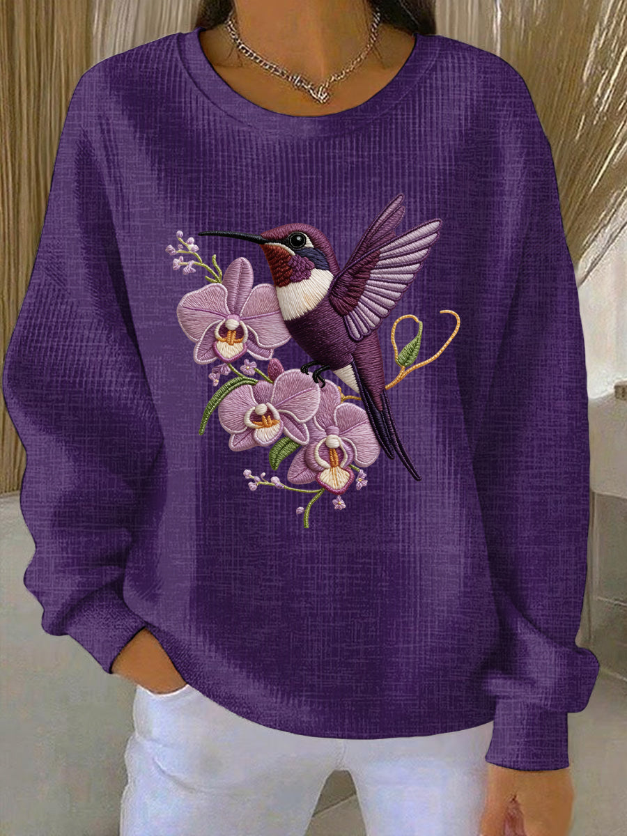 Kvinders lilla kunst Print Casual Sweatshirt