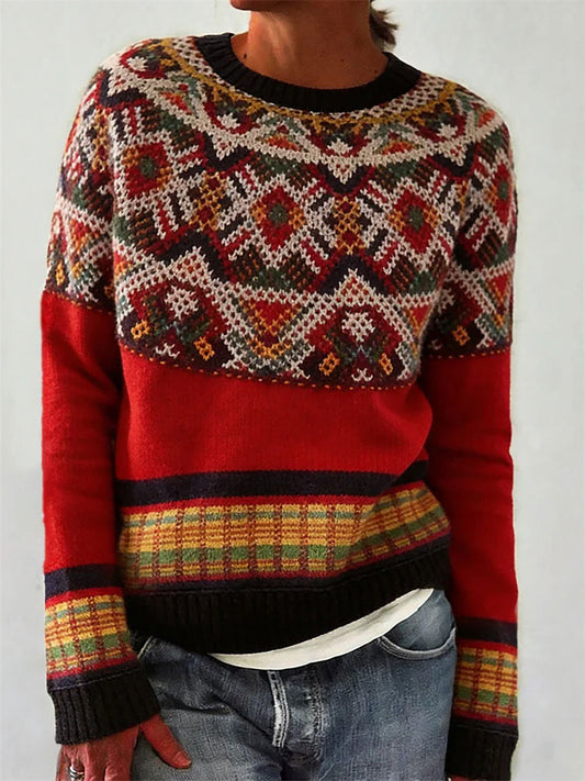 Kvinder Grønland Traditionelle mønster trykt Casual Toppe