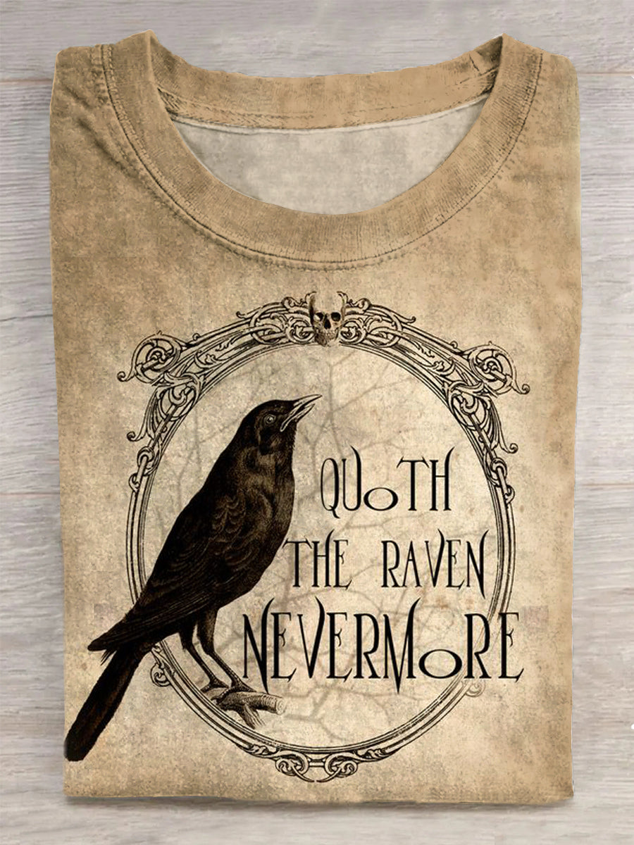 Unisex Raven tekst kunst udskrive T-shirt