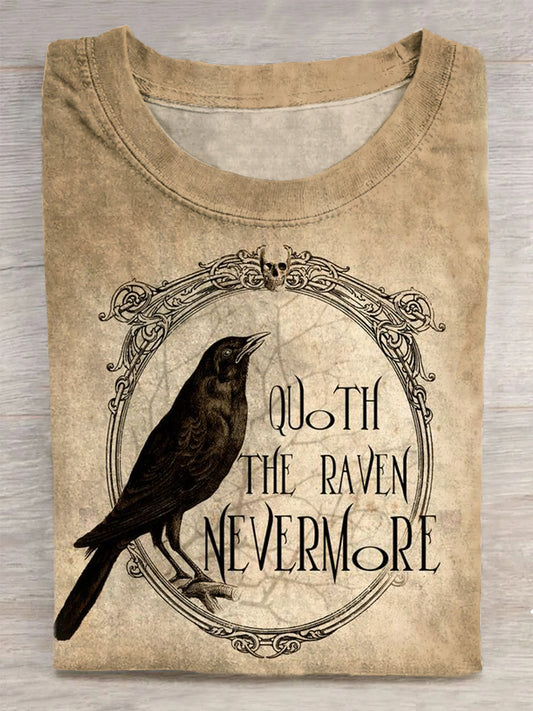 Unisex Raven tekst kunst udskrive T-shirt