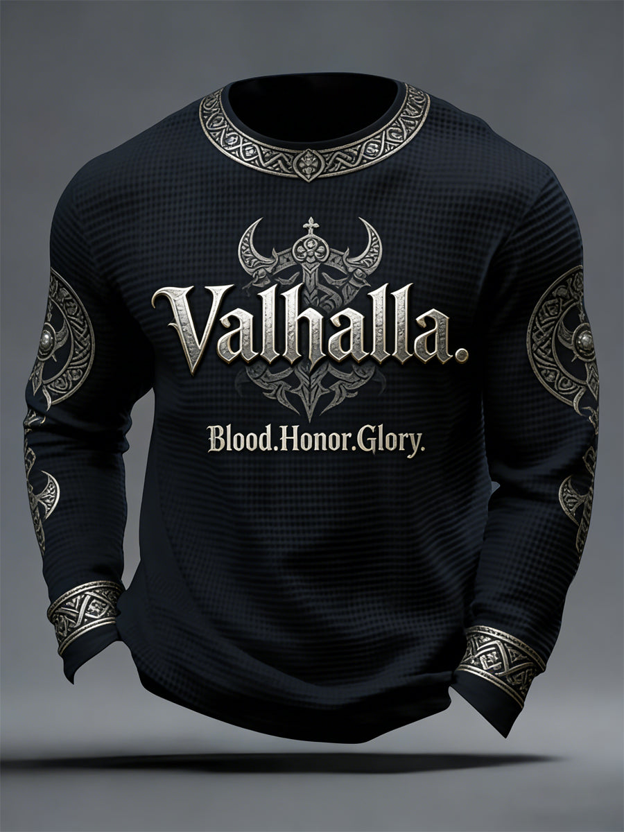 Mænds vikinge-stil Valhalla Waffele Topp