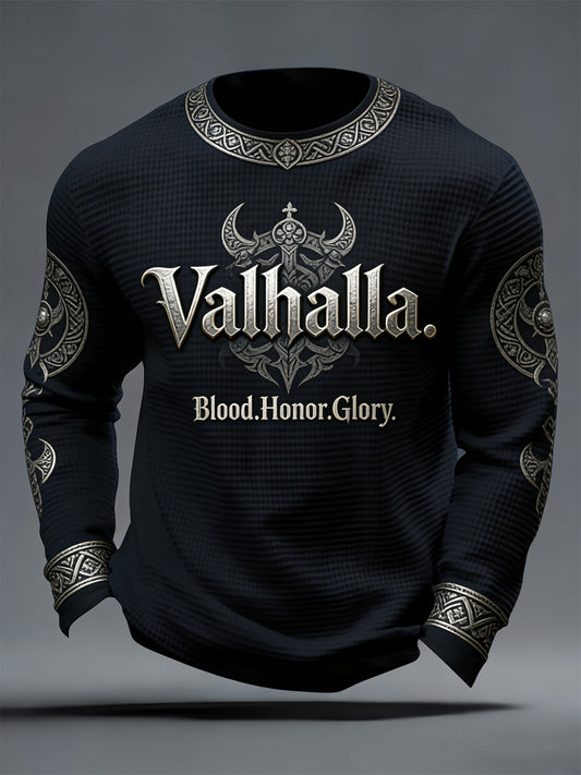 Mænds vikinge-stil Valhalla Waffele Topp