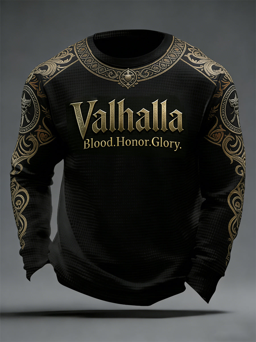 Mænds vikinge-stil Valhalla Waffele Topp