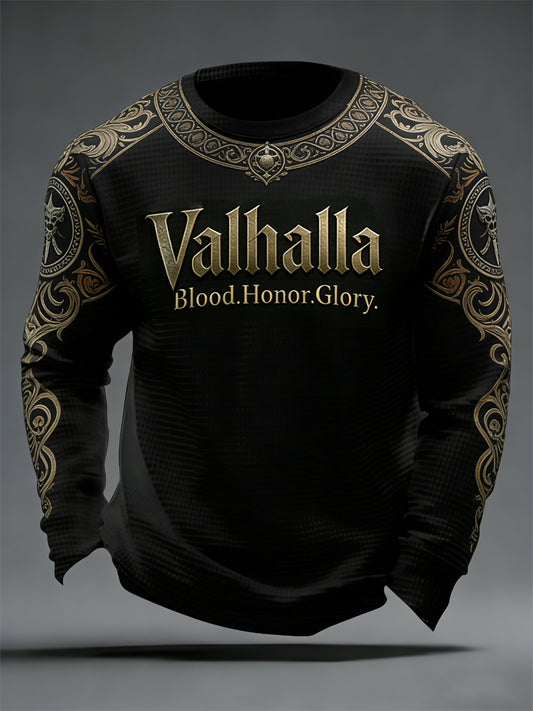 Mænds vikinge-stil Valhalla Waffele Topp