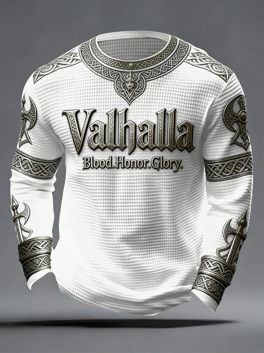 Mænds vikinge-stil Valhalla Waffele Topp