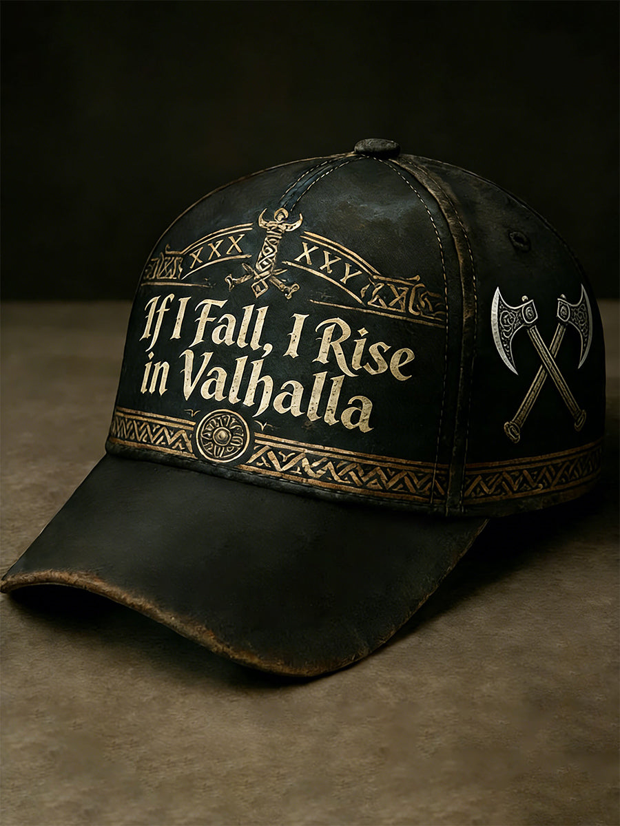 Hvis jeg falder, stiger jeg i Valhalla vikingehatt