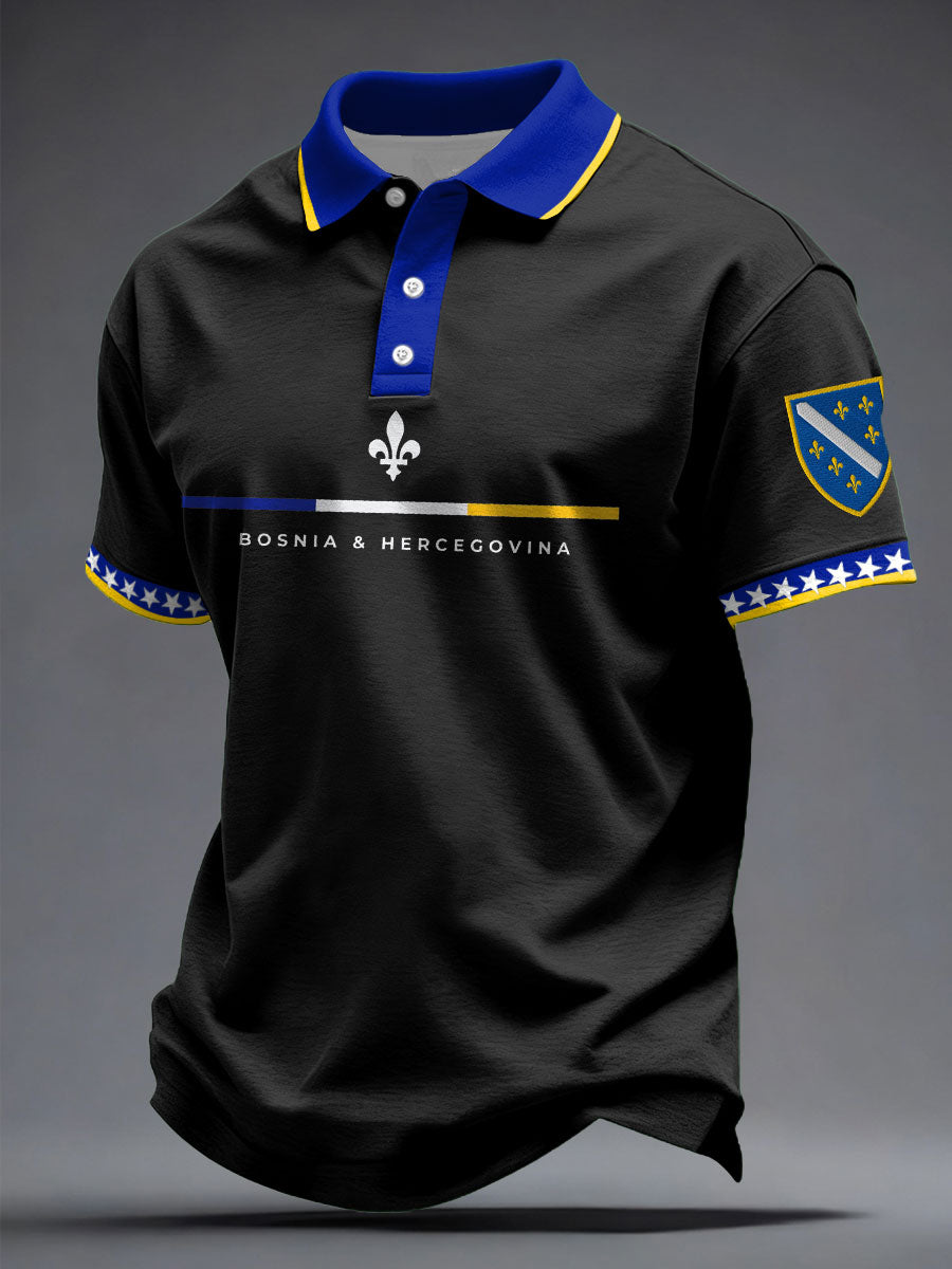 Mænds Bosnien fodbold elsker Printed Casual tops