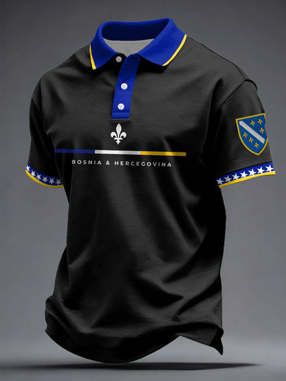 Mænds Bosnien fodbold elsker Printed Casual tops