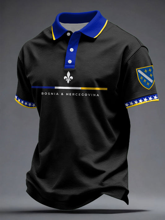 Mænds Bosnien fodbold elsker Printed Casual tops