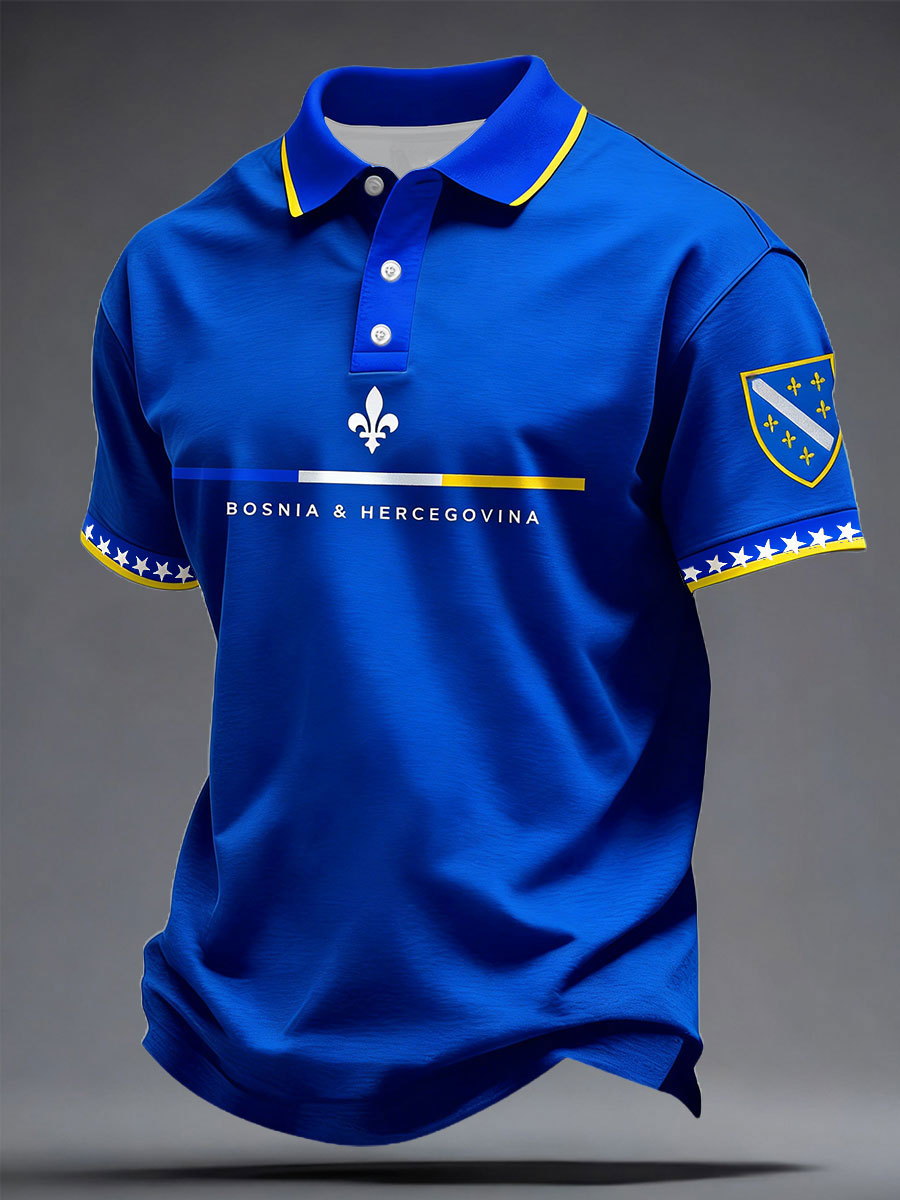 Mænds Bosnien fodbold elsker Printed Casual tops