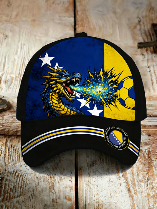 Unisex Bosnien ZMAJEVI Fodboldfan Print Hat