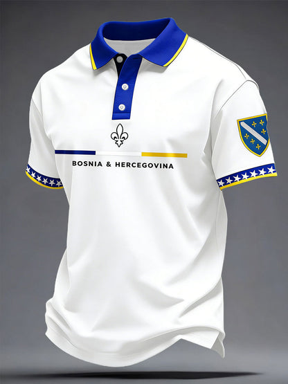 Mænds Bosnien fodbold elsker Printed Casual tops