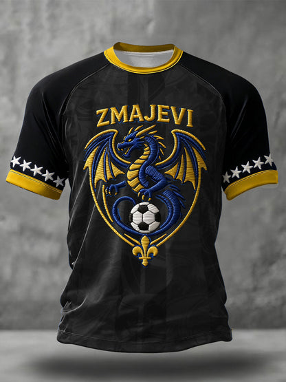 Herrer Bosno ZMAJEVI Fodboldfan Printet T-shirt