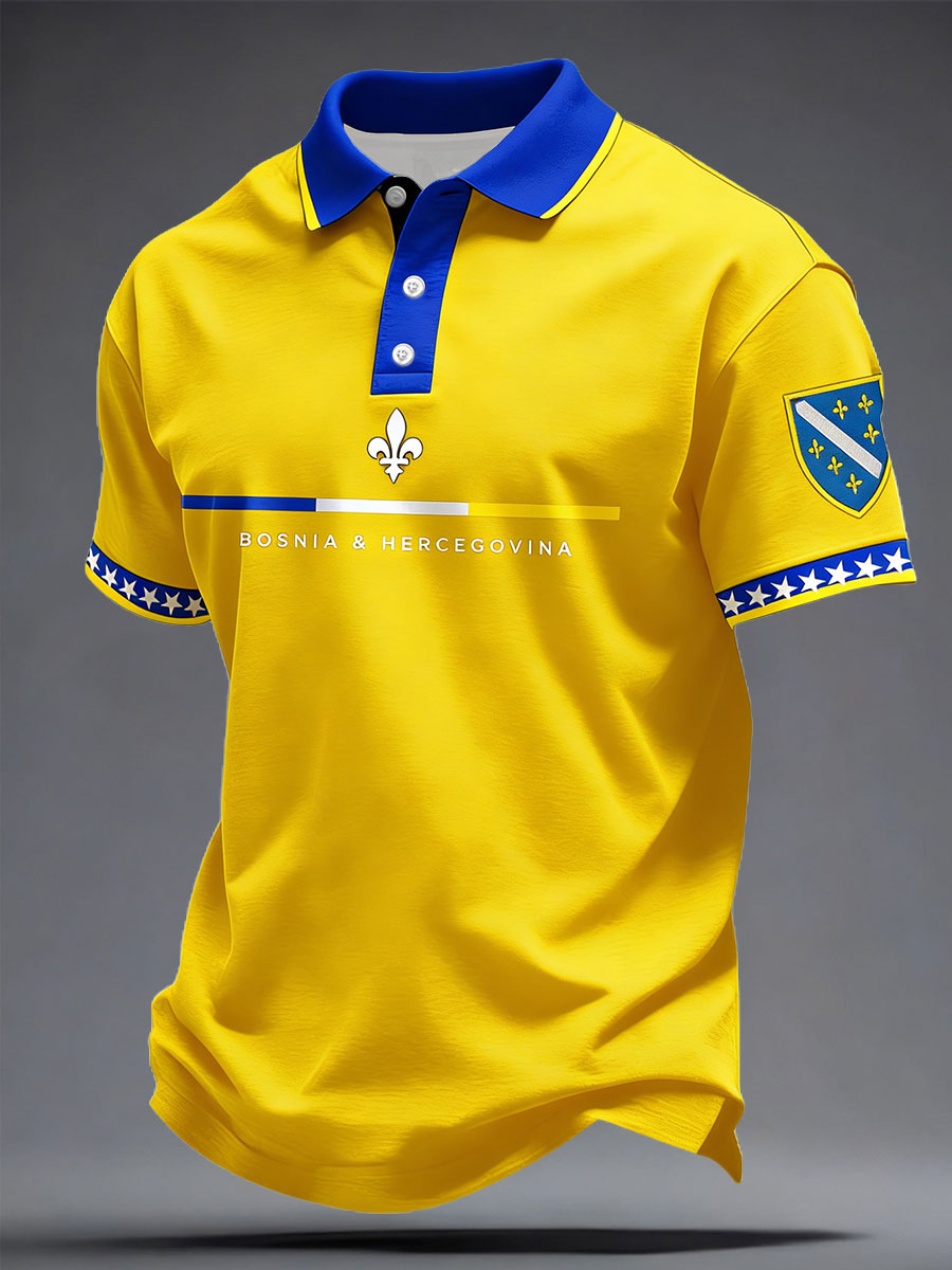 Mænds Bosnien fodbold elsker Printed Casual tops