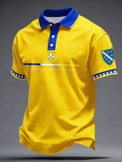 Mænds Bosnien fodbold elsker Printed Casual tops