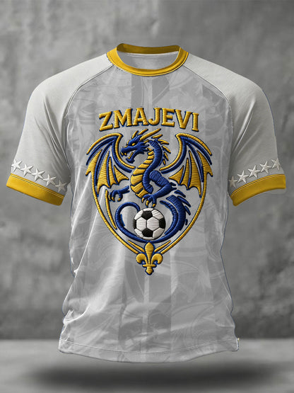Herrer Bosno ZMAJEVI Fodboldfan Printet T-shirt