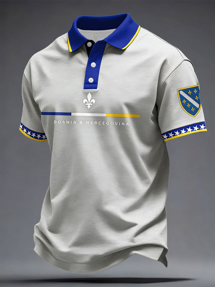 Mænds Bosnien fodbold elsker Printed Casual tops