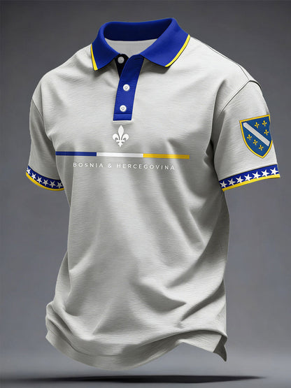 Mænds Bosnien fodbold elsker Printed Casual tops
