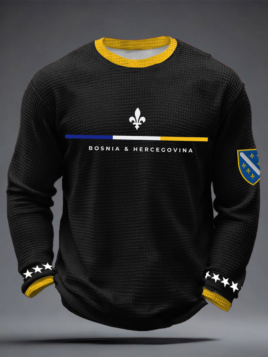 Mænds Bosnien ZMAJEVI Fodbold Lover Printed Vaffel topper