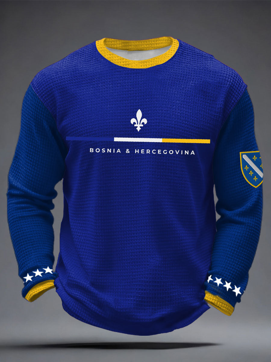 Mænds Bosnien ZMAJEVI Fodbold Lover Printed Vaffel topper