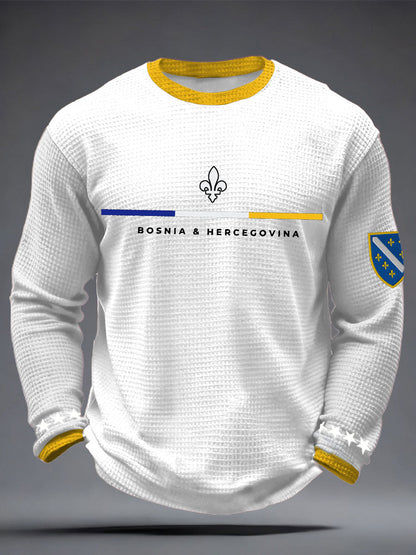 Mænds Bosnien ZMAJEVI Fodbold Lover Printed Vaffel topper