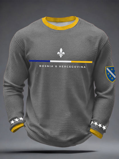 Mænds Bosnien ZMAJEVI Fodbold Lover Printed Vaffel topper