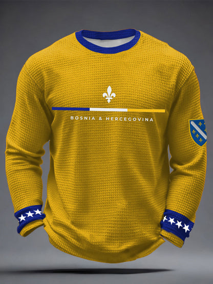 Mænds Bosnien ZMAJEVI Fodbold Lover Printed Vaffel topper