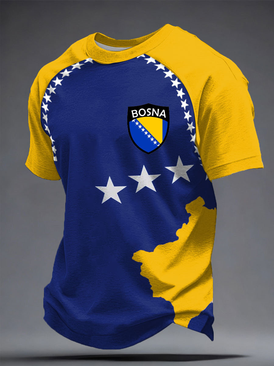 Herrer Bosno ZMAJEVI Fodboldfan Printet T-shirt