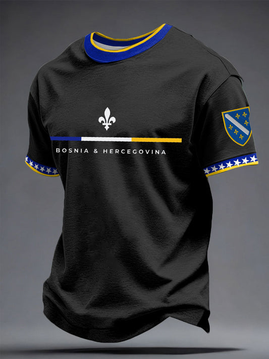 Herrer Bosnien ZMAJEVI Fodboldfan Printet T-shirt