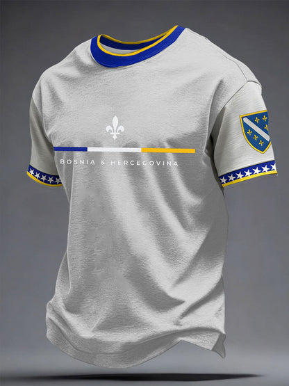 Herrer Bosnien ZMAJEVI Fodboldfan Printet T-shirt