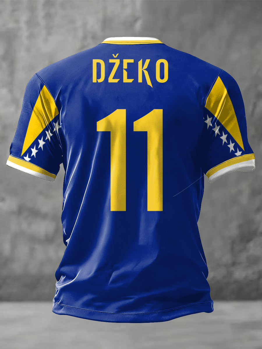 Herrer Bosnien ZMAJEVI Fodboldfan Printet T-shirt