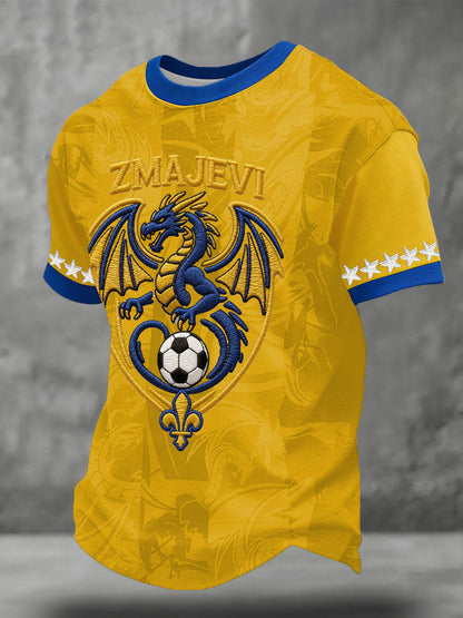 Herrer Bosnien ZMAJEVI Fodboldfan Printet T-shirt