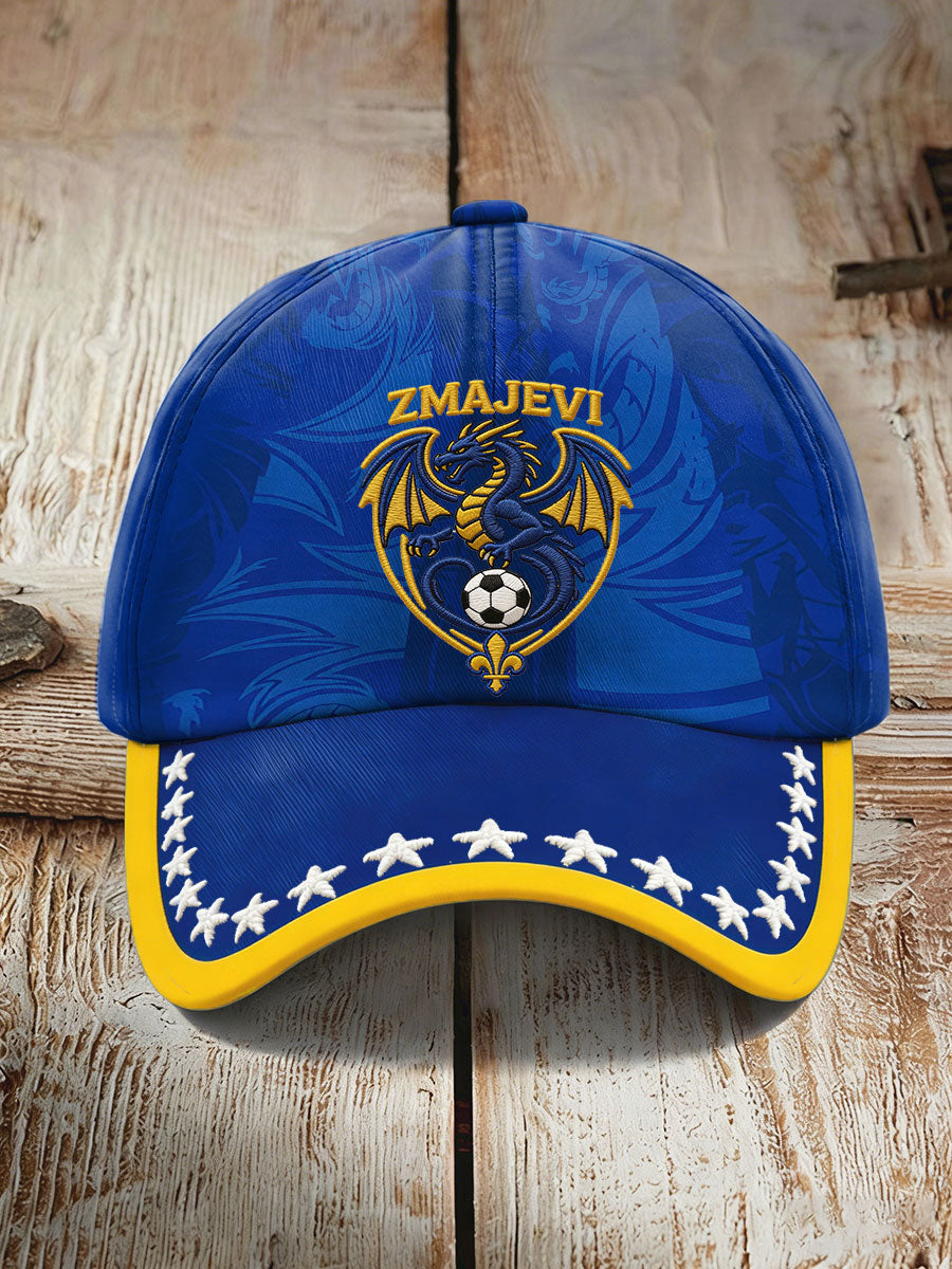 Unisex Bosnien ZMAJEVI Fodboldfan Print Hat