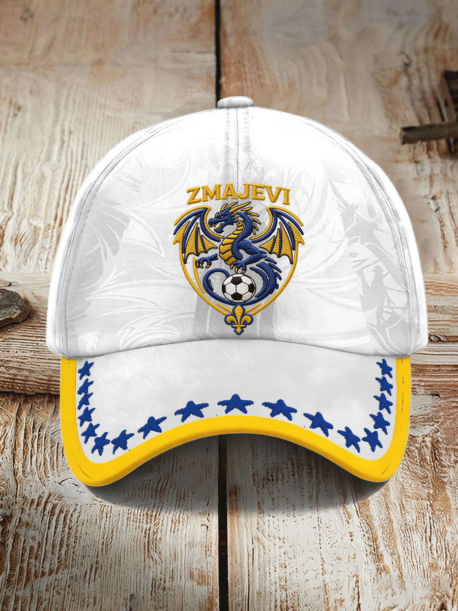 Unisex Bosnien ZMAJEVI Fodboldfan Print Hat