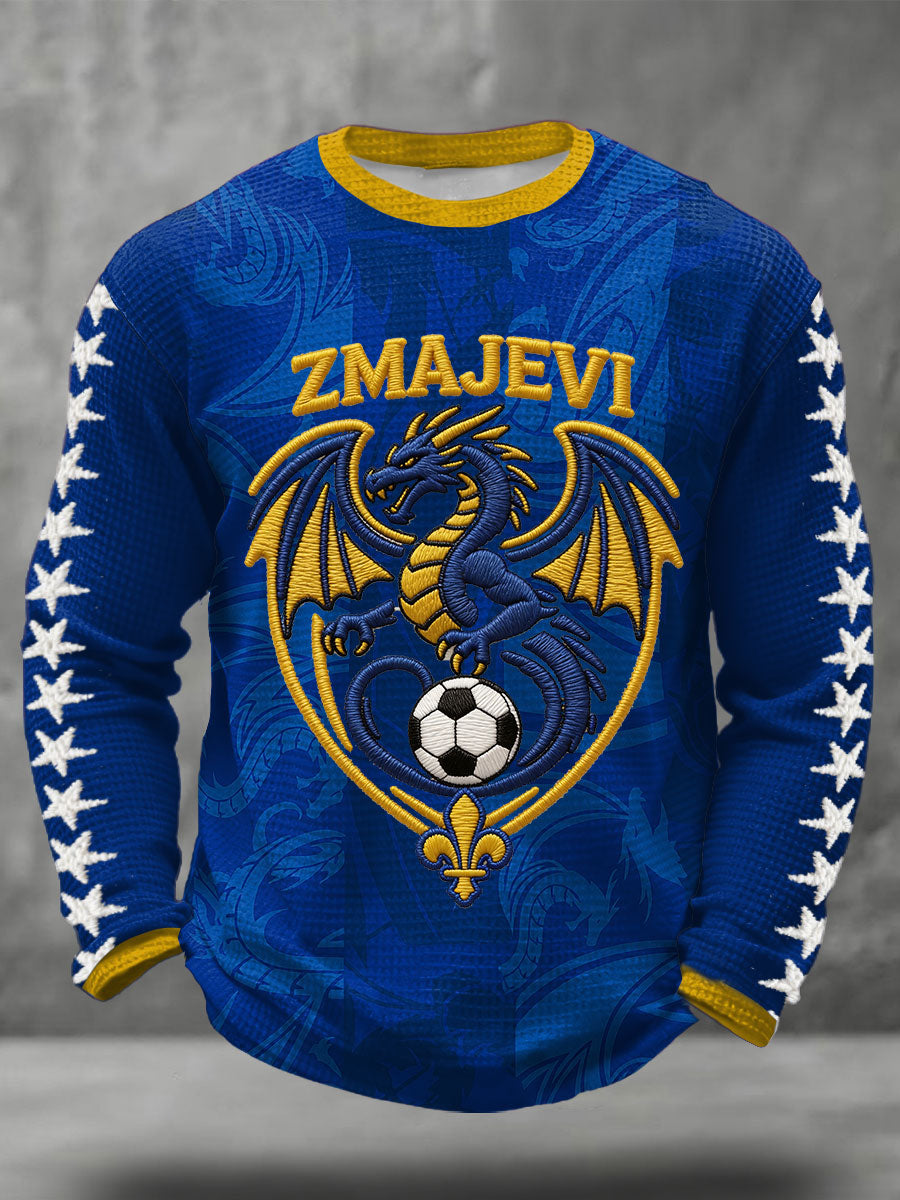 Herrer Bosnien ZMAJEVI Fodboldfan Print Vaffeltoppe
