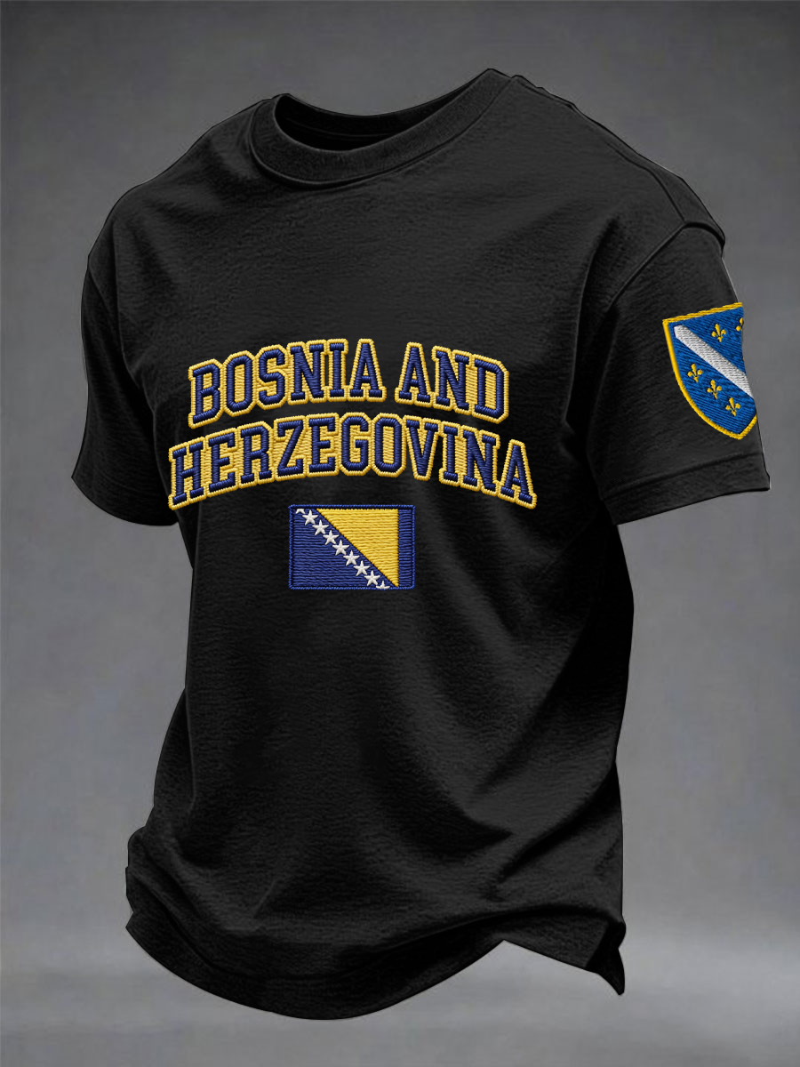 Mænds Bosnien ZMAJEVI Fodbold Lover Printed imitation bomuld kortærmet T-shirt