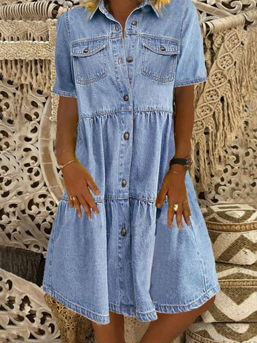 Kvinders Casual Elegant Denim Kjole