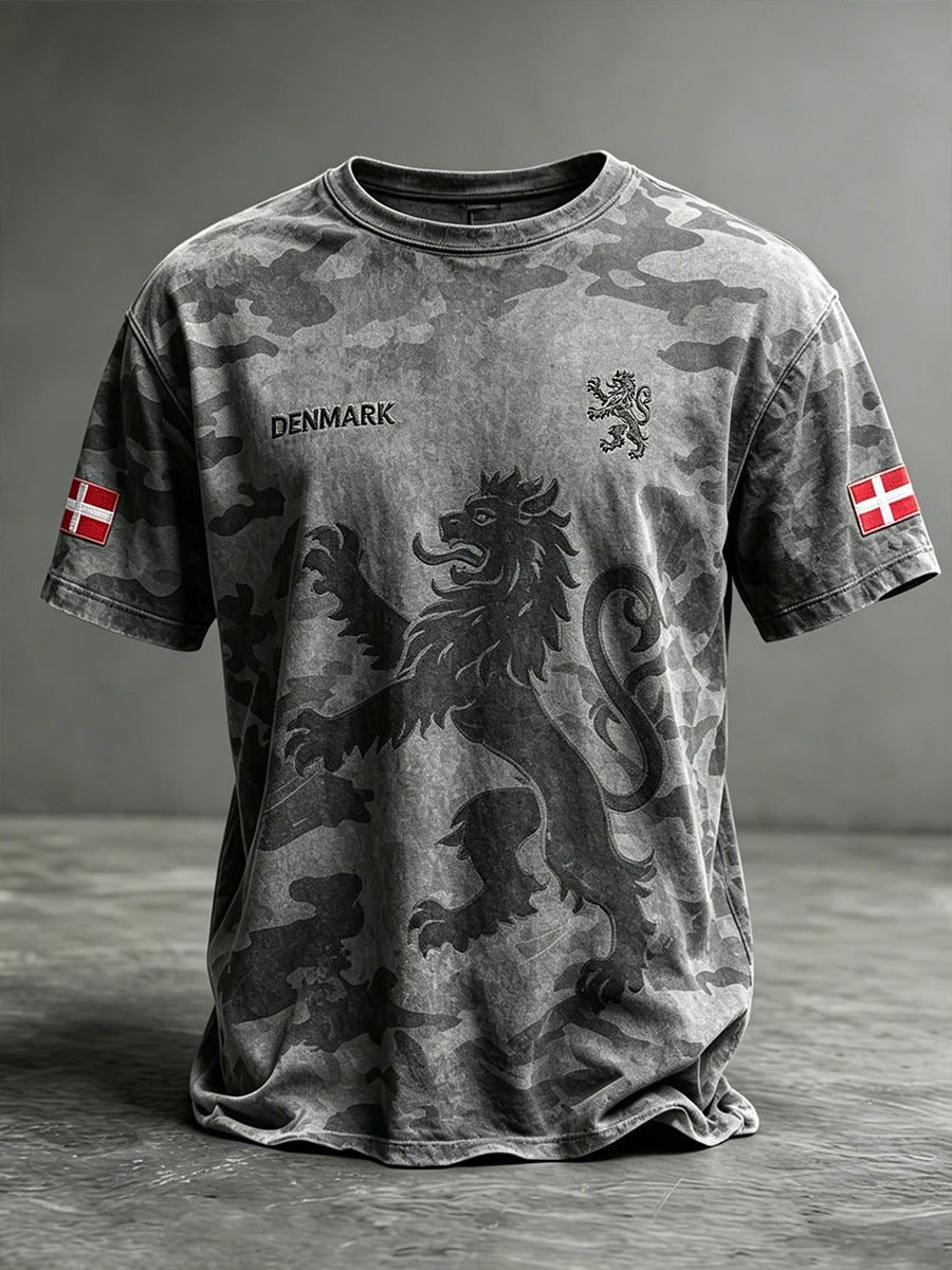 Mænds Nedsat camouflage Print T-shirte